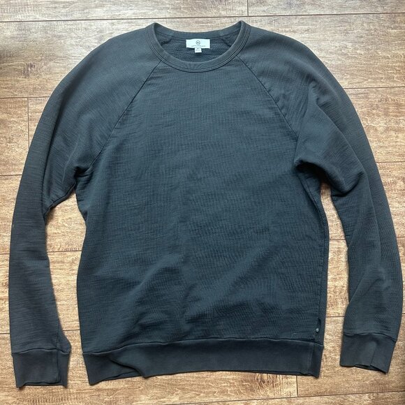 Mens AG Relaxed Crew Neck Pullover in Gray - Picture 1 of 4